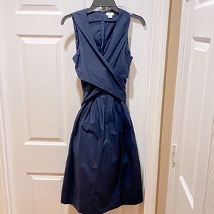 J by J. Crew navy wrap dress.